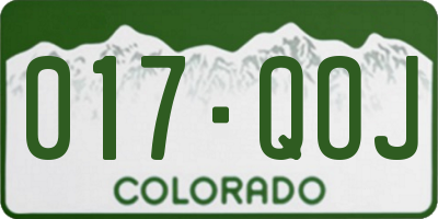 CO license plate 017QOJ