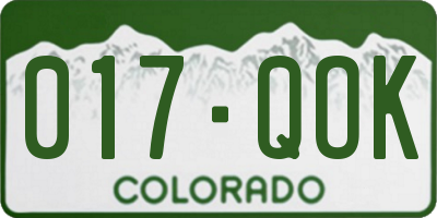 CO license plate 017QOK