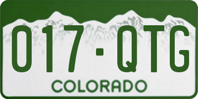 CO license plate 017QTG