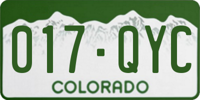 CO license plate 017QYC