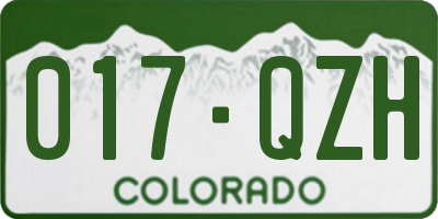 CO license plate 017QZH