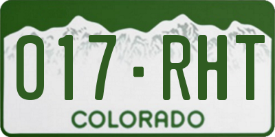 CO license plate 017RHT
