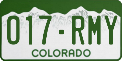 CO license plate 017RMY