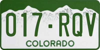 CO license plate 017RQV