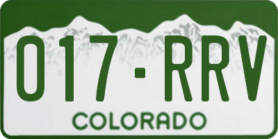 CO license plate 017RRV
