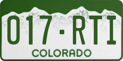 CO license plate 017RTI