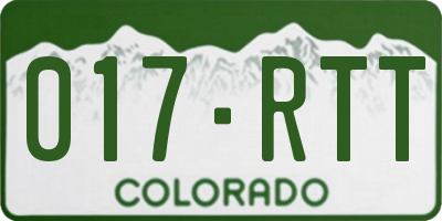 CO license plate 017RTT