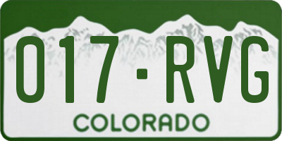 CO license plate 017RVG