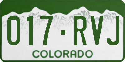 CO license plate 017RVJ