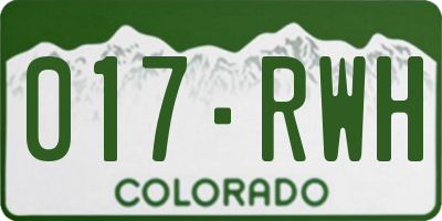CO license plate 017RWH