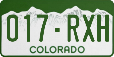 CO license plate 017RXH