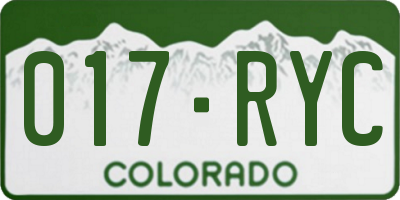 CO license plate 017RYC