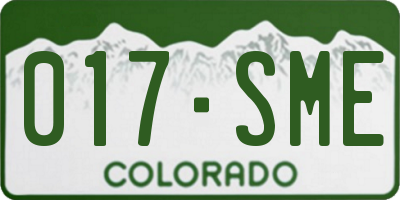 CO license plate 017SME