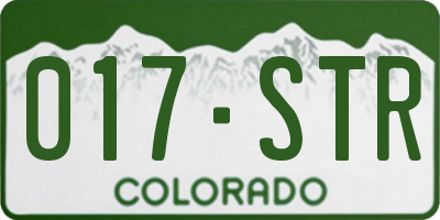 CO license plate 017STR