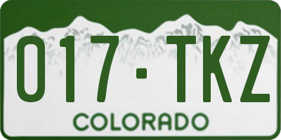 CO license plate 017TKZ