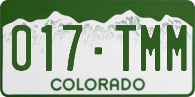 CO license plate 017TMM