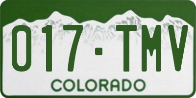 CO license plate 017TMV