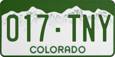 CO license plate 017TNY
