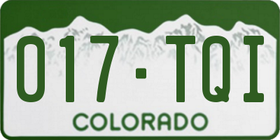 CO license plate 017TQI