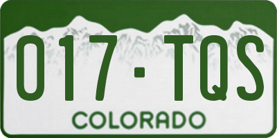 CO license plate 017TQS