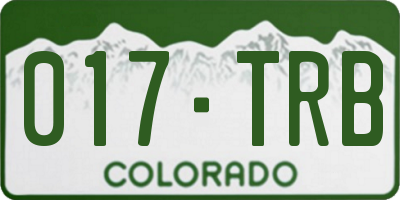 CO license plate 017TRB