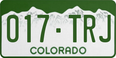 CO license plate 017TRJ