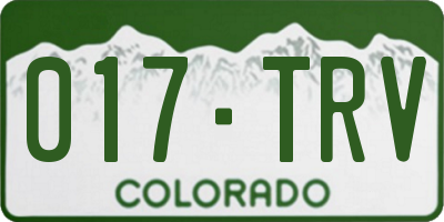 CO license plate 017TRV