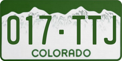 CO license plate 017TTJ