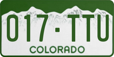 CO license plate 017TTU