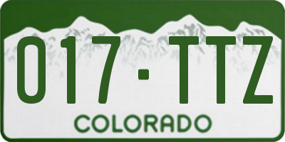 CO license plate 017TTZ