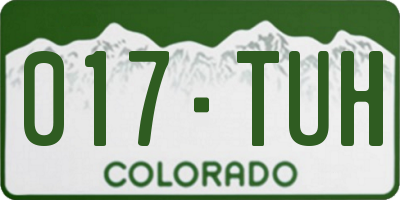 CO license plate 017TUH
