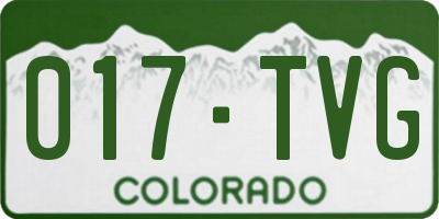CO license plate 017TVG