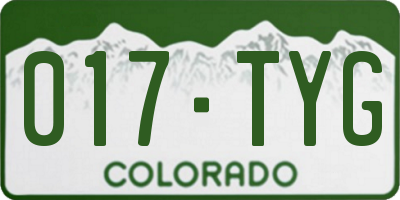 CO license plate 017TYG