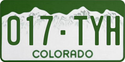 CO license plate 017TYH