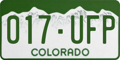 CO license plate 017UFP