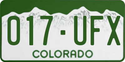 CO license plate 017UFX
