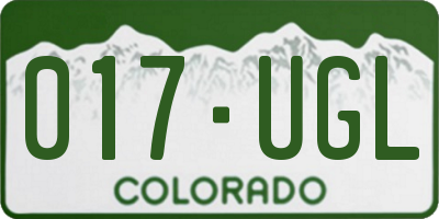 CO license plate 017UGL