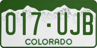 CO license plate 017UJB