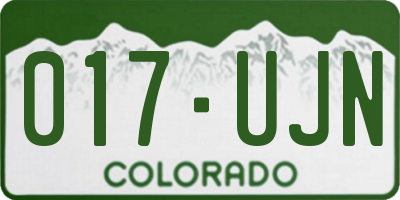 CO license plate 017UJN