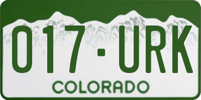 CO license plate 017URK