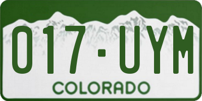 CO license plate 017UYM