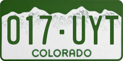 CO license plate 017UYT