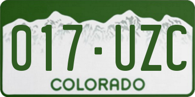 CO license plate 017UZC