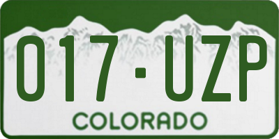 CO license plate 017UZP