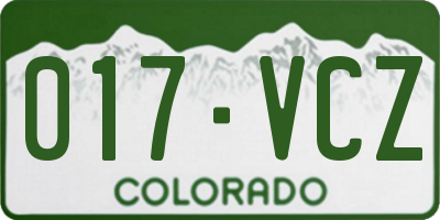 CO license plate 017VCZ