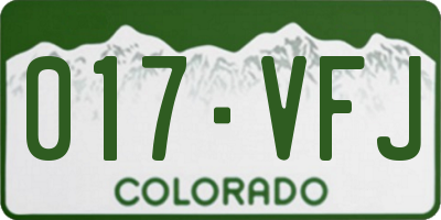 CO license plate 017VFJ