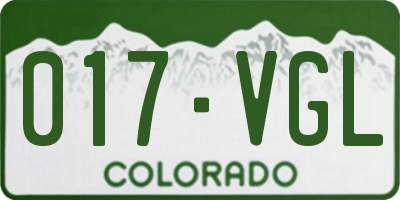 CO license plate 017VGL