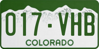 CO license plate 017VHB
