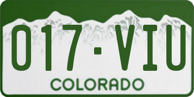 CO license plate 017VIU