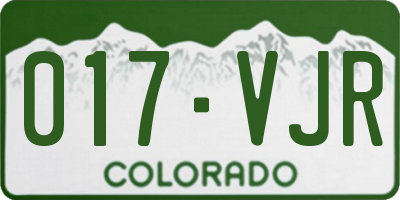 CO license plate 017VJR